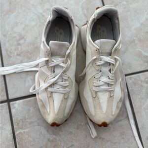 New Balance Cream & White Retro Style Sneakers
